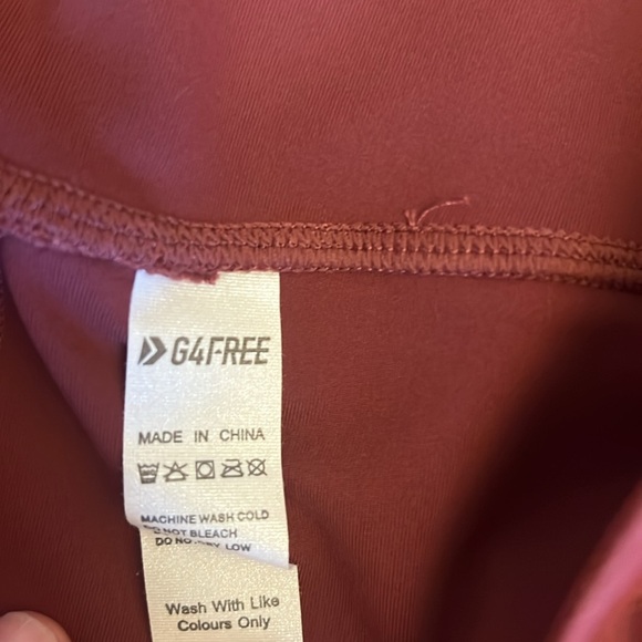 G4 Free Capri Leggings size Large rust color NWOT - Picture 5 of 8